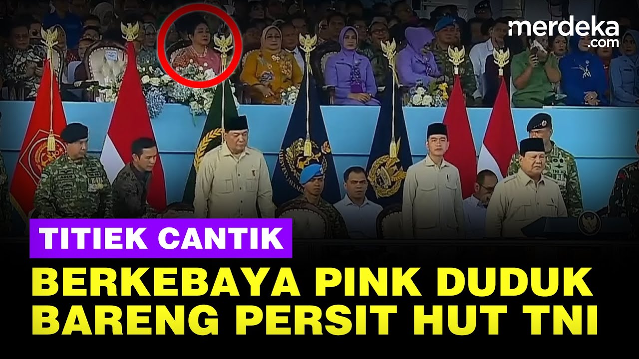 Cantik Tersorot Penampilan Titiek Soeharto Berkebaya Pink Bareng Persit di HUT TNI Ke-80