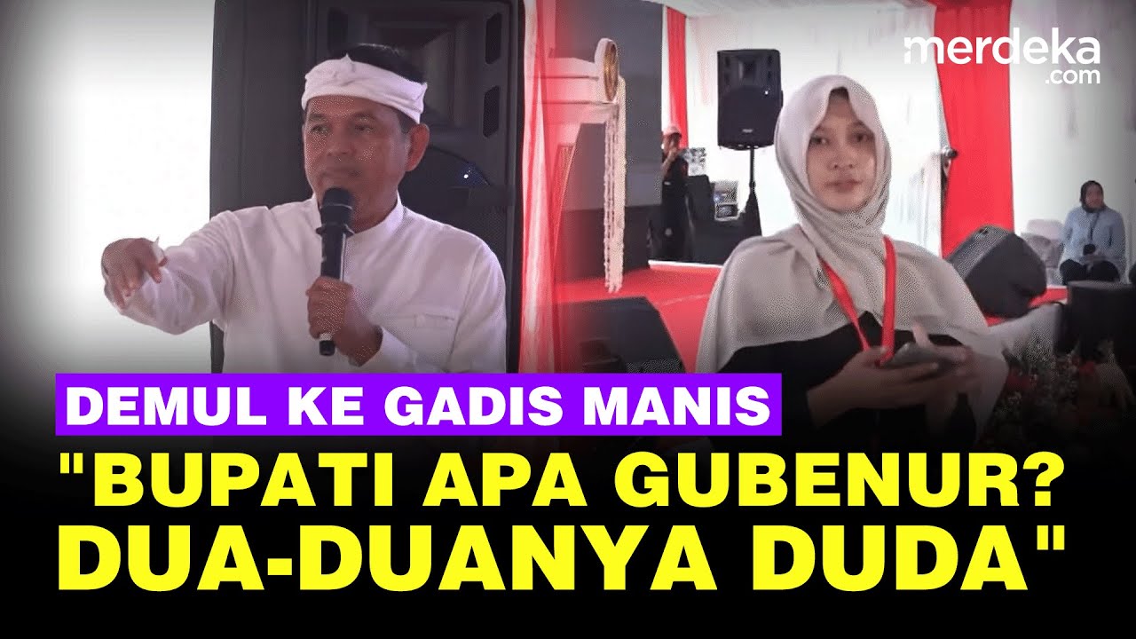 Meriah Demul Tanya Gadis Manis Indramayu: Pilih Bupati Apa Gubernur? Dua-Duanya Duda