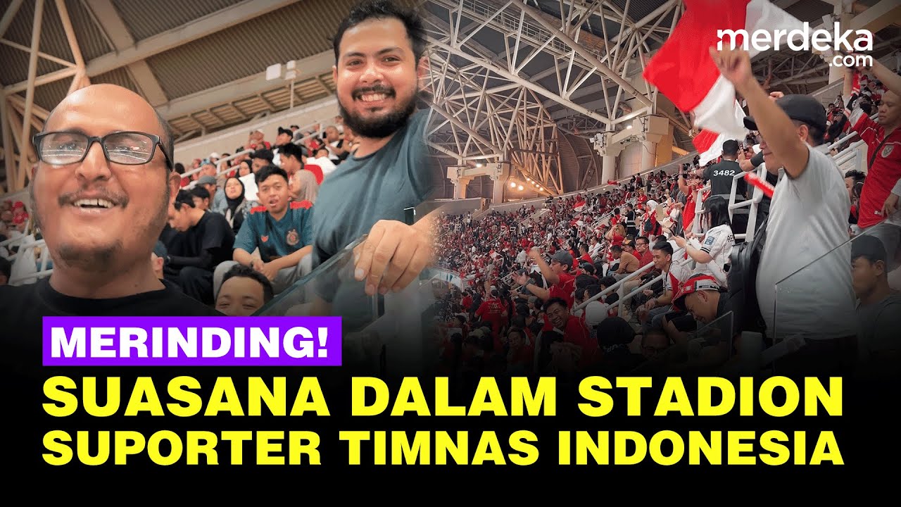 Merinding! Suasana Terkini Suporter Timnas Indonesia Padati Stadion King Abdullah