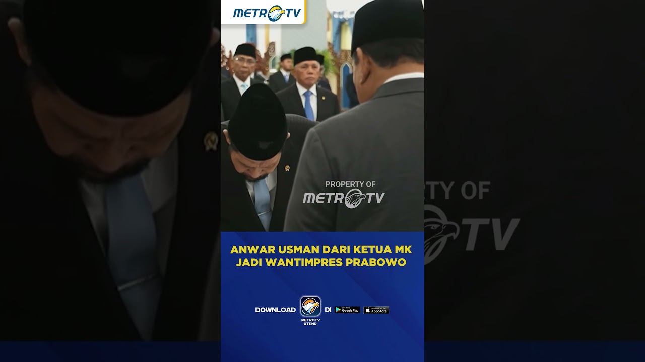 Anwar Usman dari Ketua MK jadi Wantimpres Prabowo #shorts