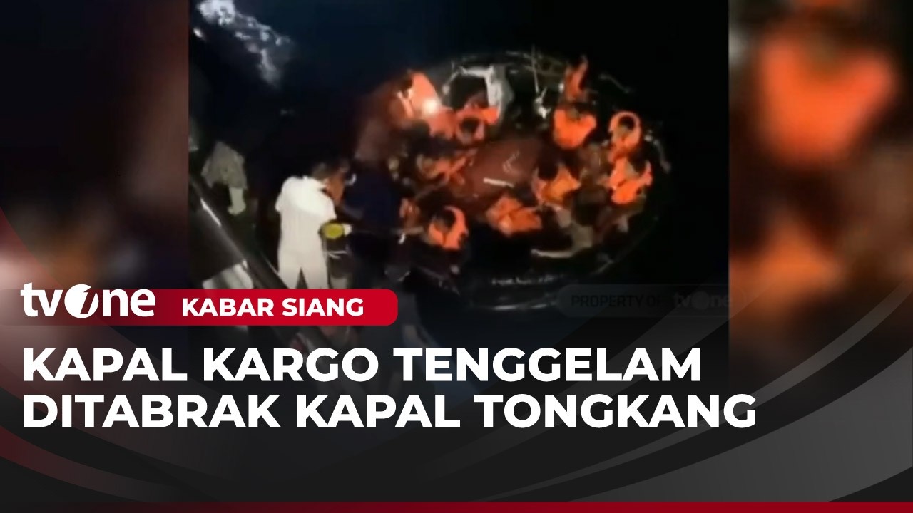 Kapal Kargo Bermuatan Semen Tenggelam Usai Ditabrak Kapal Tongkang di Tuban | Kabar Siang